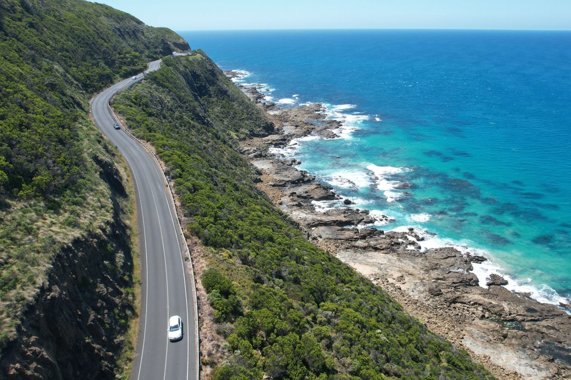Greece coastal driving